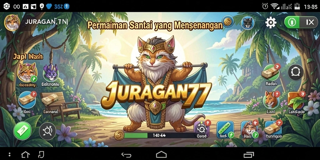 Tampilan gameplay seru dan mengasyikkan di JURAGAN77.