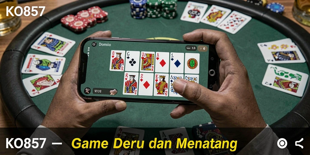 Tampilan gameplay KO857 yang seru dan penuh strategi dalam bermain Domino.