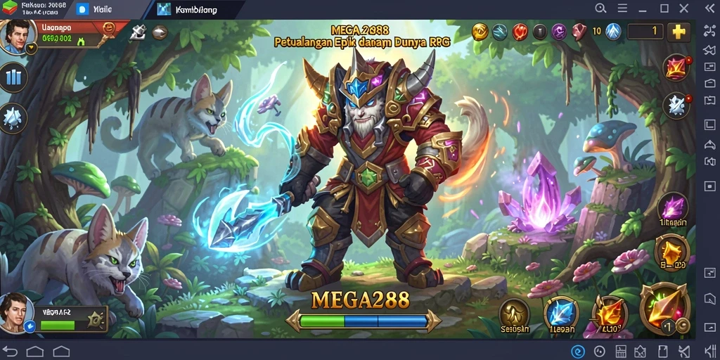 Screenshot gameplay MEGA288 dengan aksi RPG yang seru.