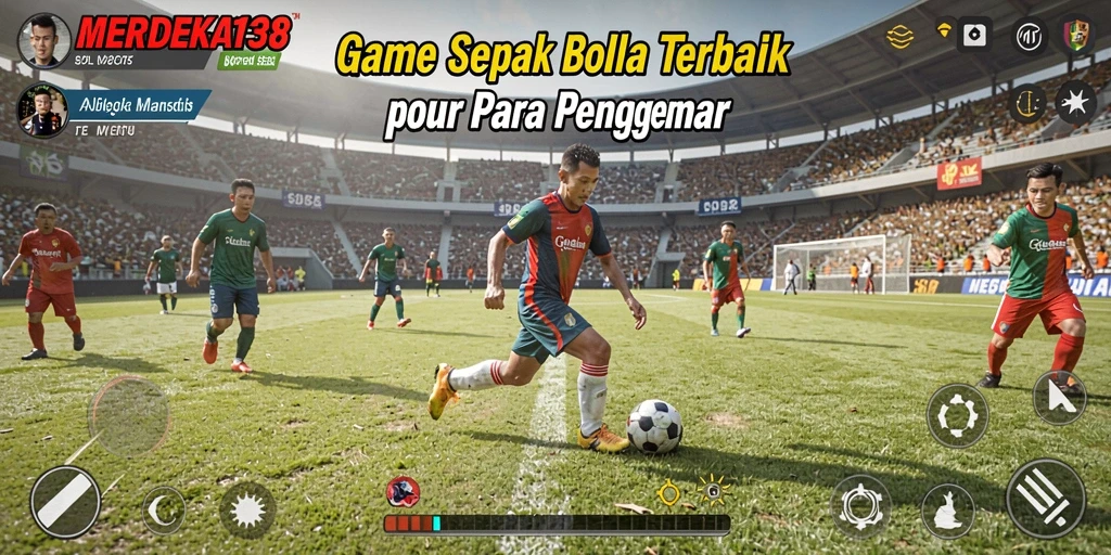 Tampilan menarik dari gameplay sepak bola MERDEKA138.