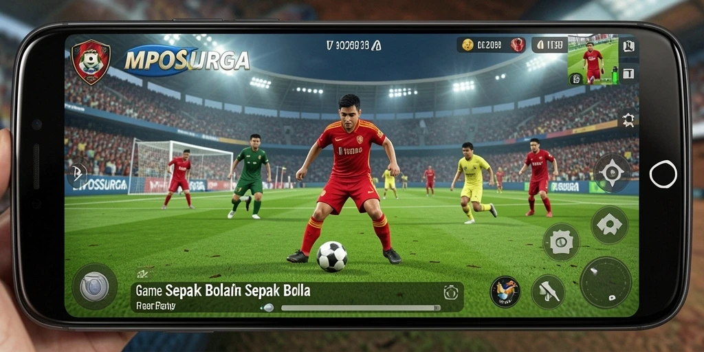 Tampilan menarik dari gameplay Sepak Bola di MPOSURGA.