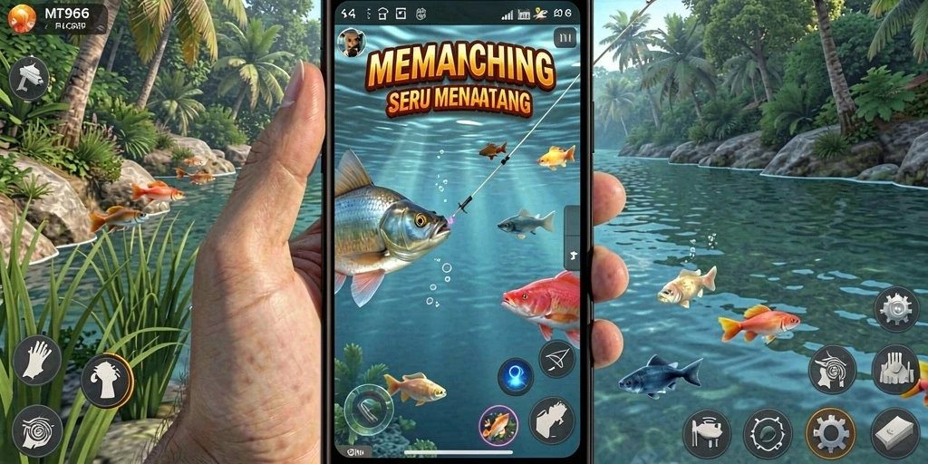 Screenshot gameplay memancing yang menarik dari MT966.