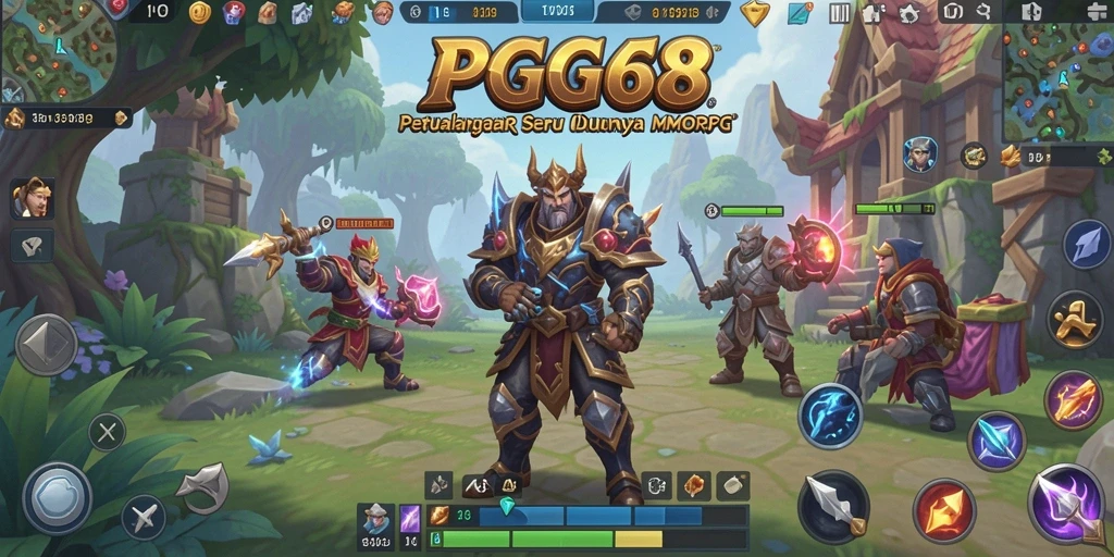 Screenshot PGG68 menunjukkan aksi pertempuran epik dalam dunia MMORPG.