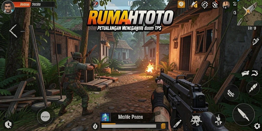 Tampilan menegangkan gameplay RUMAHTOTO di dalam TPS.