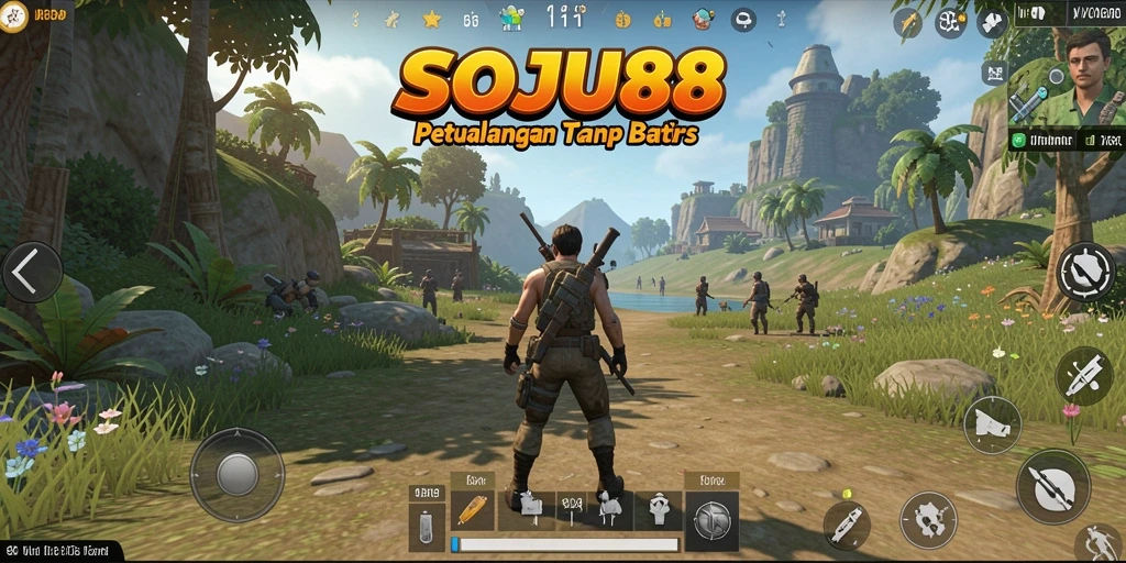 Screenshot gameplay SOJU88 menampilkan pengalaman eksplorasi mendalam di dunia terbuka.